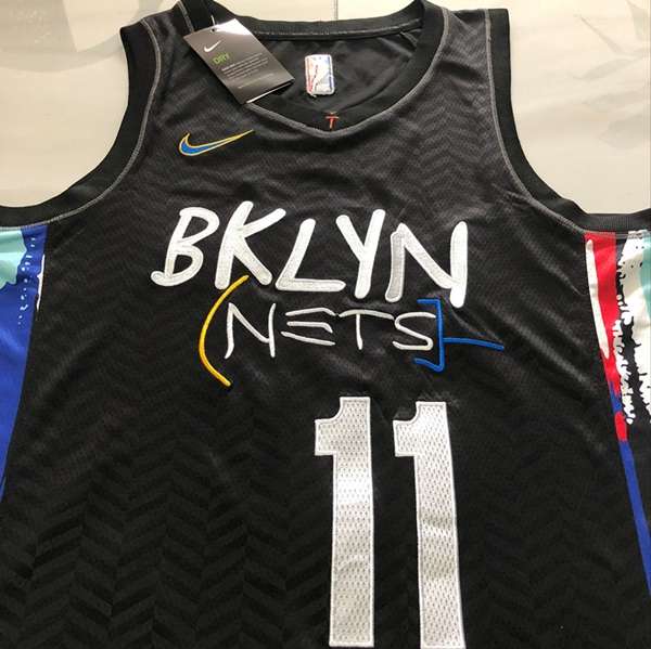 Brooklyn Nets 20/21 IRVING #11 Black City Basketball Jersey (Closely Stitched)