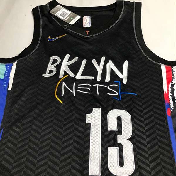 Brooklyn Nets 20/21 HARDEN #13 Black City Basketball Jersey (Closely Stitched)