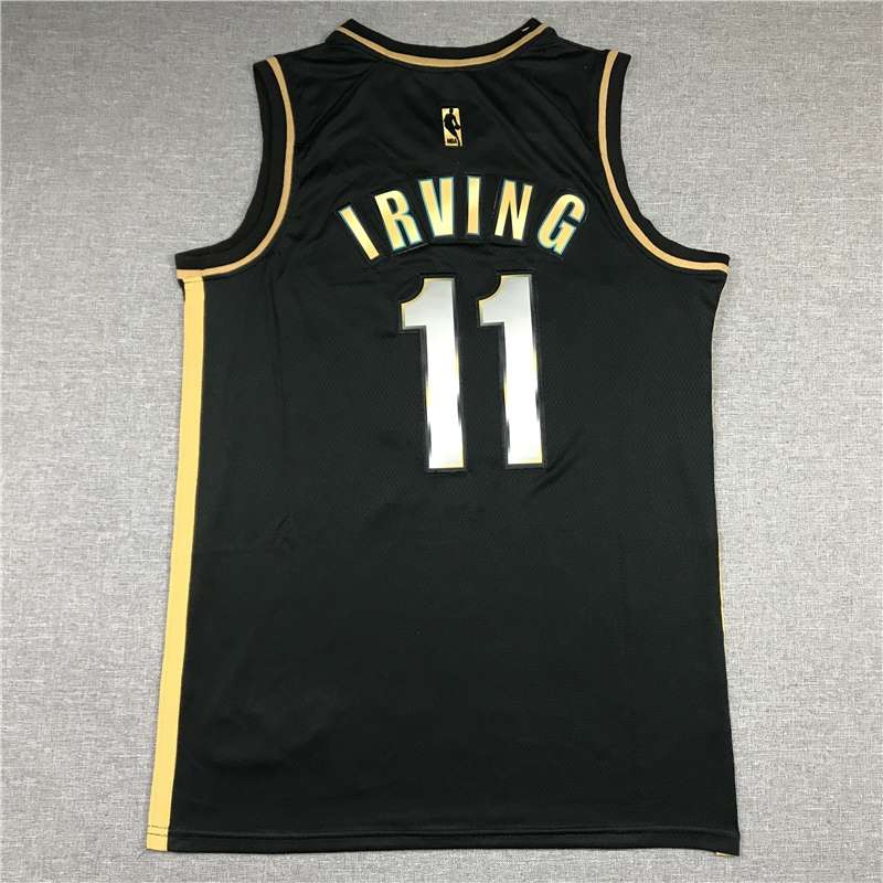 Brooklyn Nets 20/21 IRVING #11 Black Gold Basketball Jersey (Stitched)