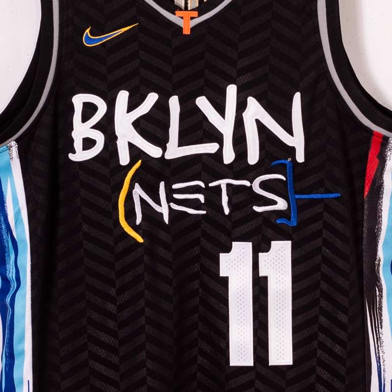 Brooklyn Nets 20/21 IRVING #11 Black City Basketball Jersey (Stitched)