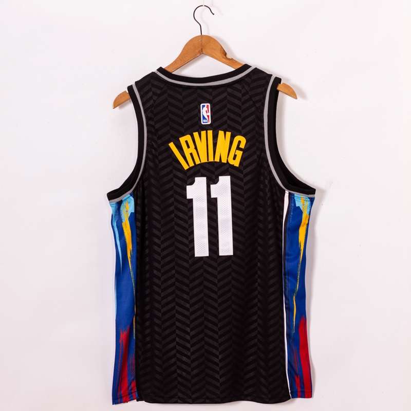 Brooklyn Nets 20/21 IRVING #11 Black City Basketball Jersey (Stitched)