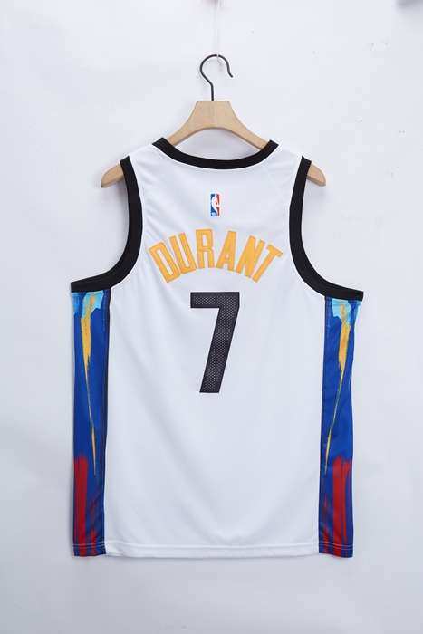 Brooklyn Nets 20/21 DURANT #7 White City Basketball Jersey (Stitched)