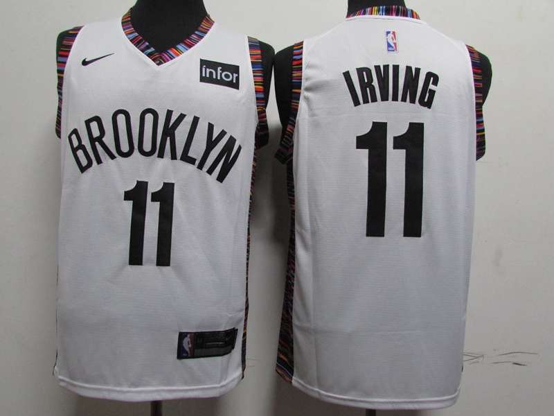 Brooklyn Nets 2020 IRVING #11 White City Basketball Jersey 02 (Stitched)