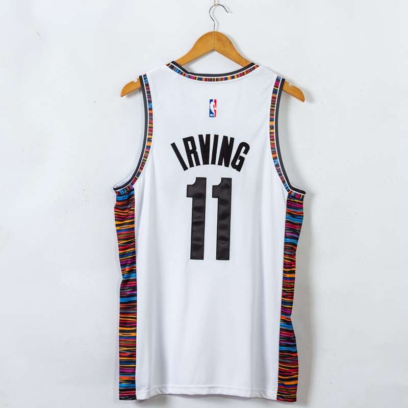 Brooklyn Nets 2020 IRVING #11 White City Basketball Jersey 03 (Stitched)