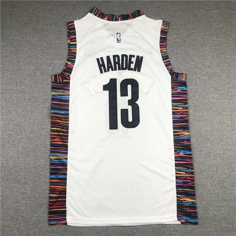 Brooklyn Nets 2020 HARDEN #13 White City Basketball Jersey (Stitched)