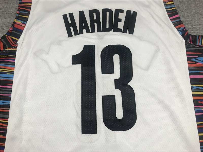 Brooklyn Nets 2020 HARDEN #13 White City Basketball Jersey (Stitched)