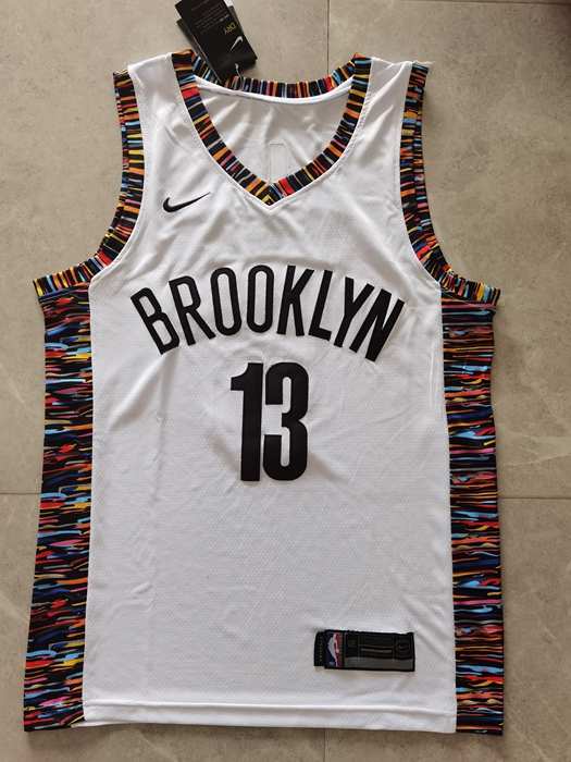 Brooklyn Nets 2020 HARDEN #13 White City Basketball Jersey 02 (Stitched)