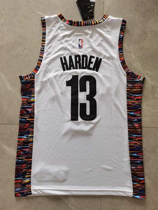 Brooklyn Nets 2020 HARDEN #13 White City Basketball Jersey 02 (Stitched)