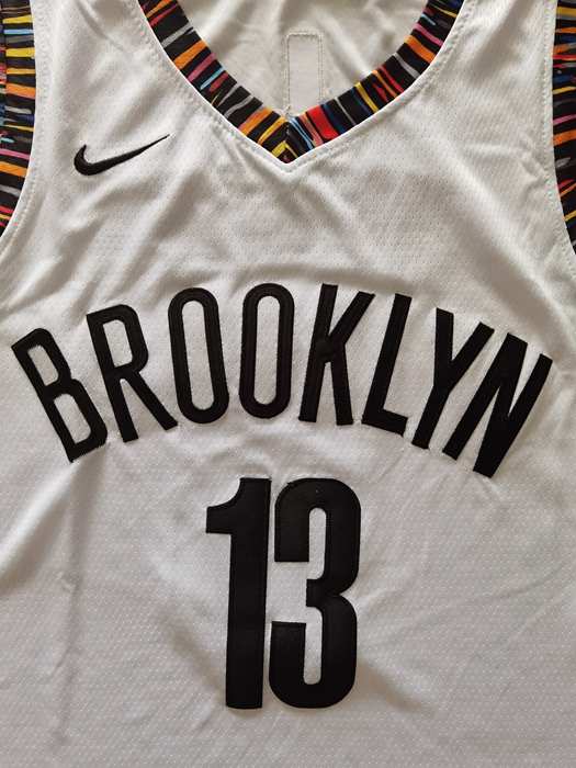 Brooklyn Nets 2020 HARDEN #13 White City Basketball Jersey 02 (Stitched)