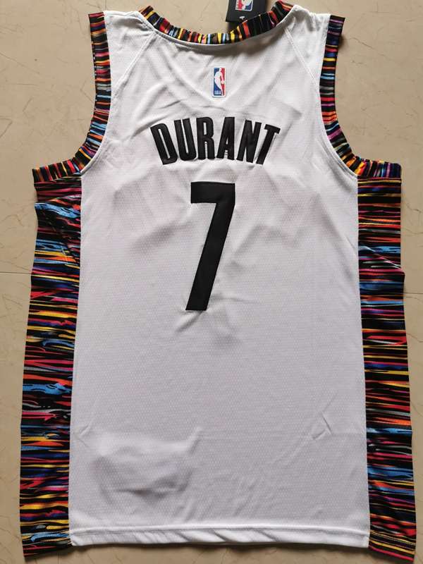 Brooklyn Nets 2020 DURANT #7 White City Basketball Jersey 02 (Stitched)