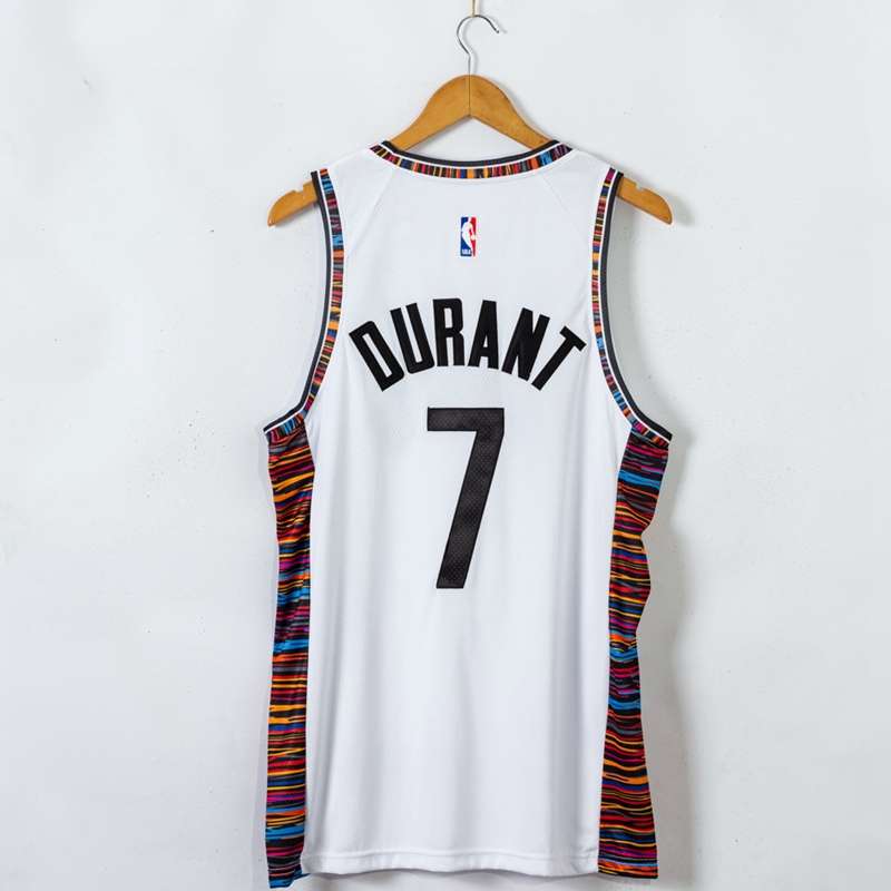 Brooklyn Nets 2020 DURANT #7 White City Basketball Jersey 03 (Stitched)