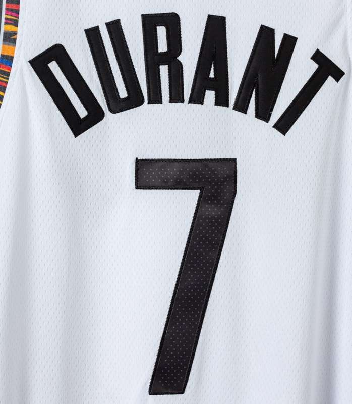 Brooklyn Nets 2020 DURANT #7 White City Basketball Jersey 03 (Stitched)