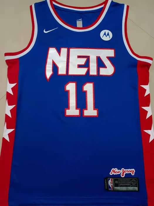 Brooklyn Nets IRVING #11 Blue Basketball Jersey (Stitched)