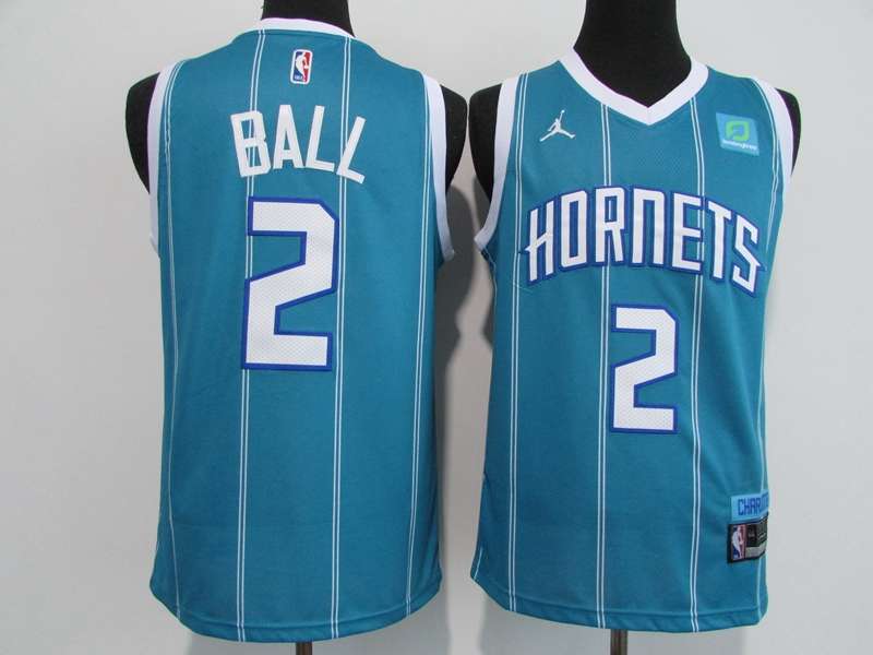 Charlotte Hornets 20/21 BALL #2 Green AJ Basketball Jersey (Stitched)