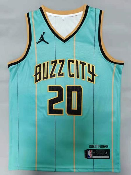 Charlotte Hornets 2020 HAYWARD #20 Green AJ Basketball Jersey (Stitched)