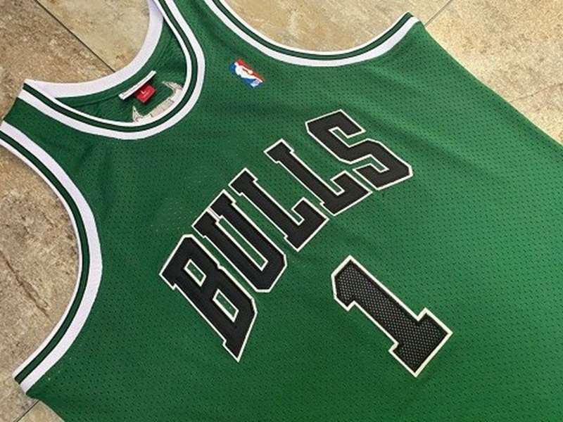 Chicago Bulls 2008/09 ROSE #1 Green Classics Basketball Jersey (Closely Stitched)