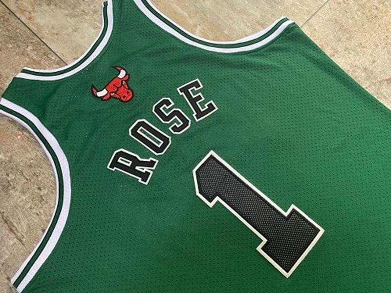 Chicago Bulls 2008/09 ROSE #1 Green Classics Basketball Jersey (Closely Stitched)