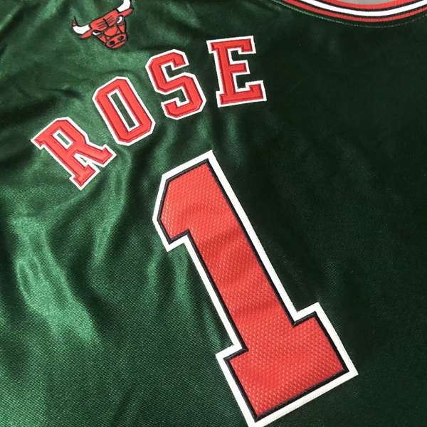 Chicago Bulls 2008/09 ROSE #1 Green Classics Basketball Jersey 02 (Closely Stitched)