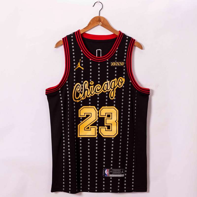 Chicago Bulls 20/21 JORDAN #23 Black AJ Basketball Jersey (Stitched)