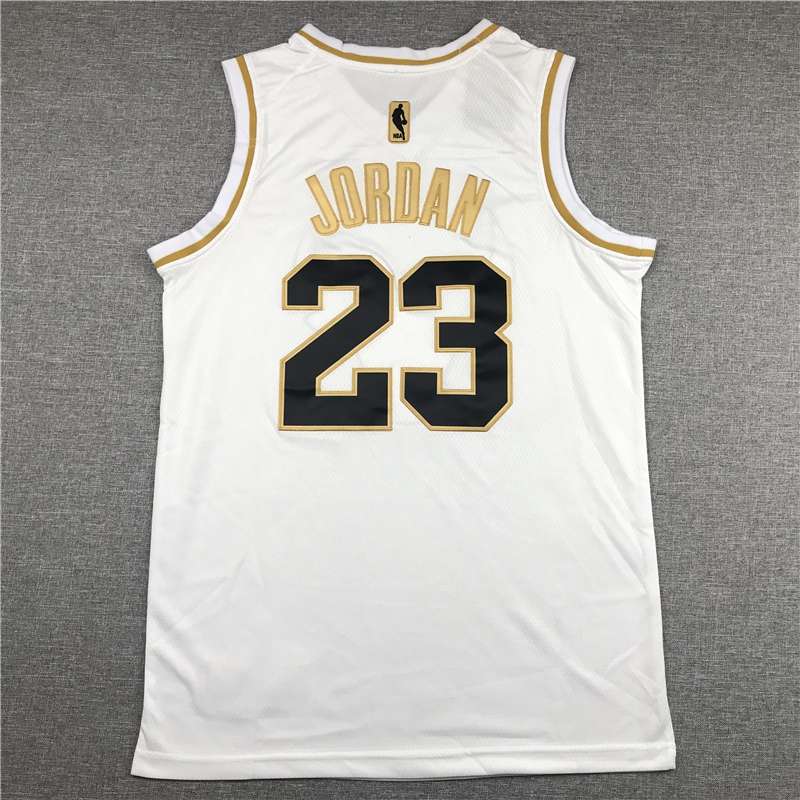 Chicago Bulls 2020 JORDAN #23 White Gold Basketball Jersey (Stitched)