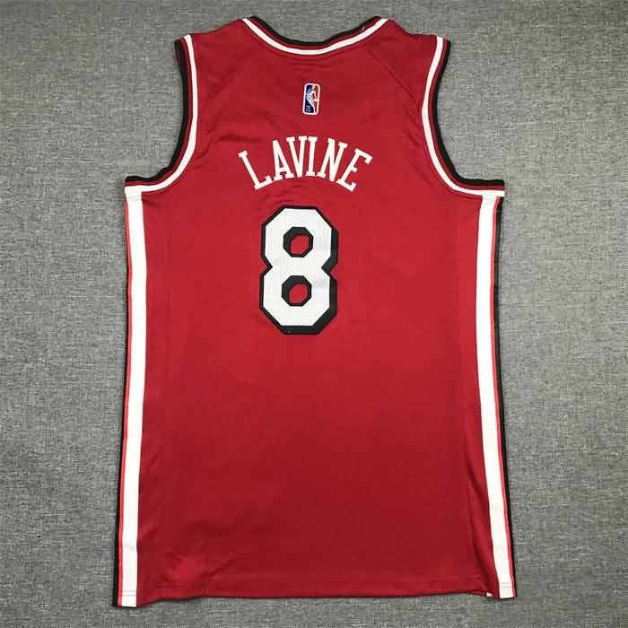 21/22 Chicago Bulls #8 LAVINE Red City Basketball Jersey (Stitched)