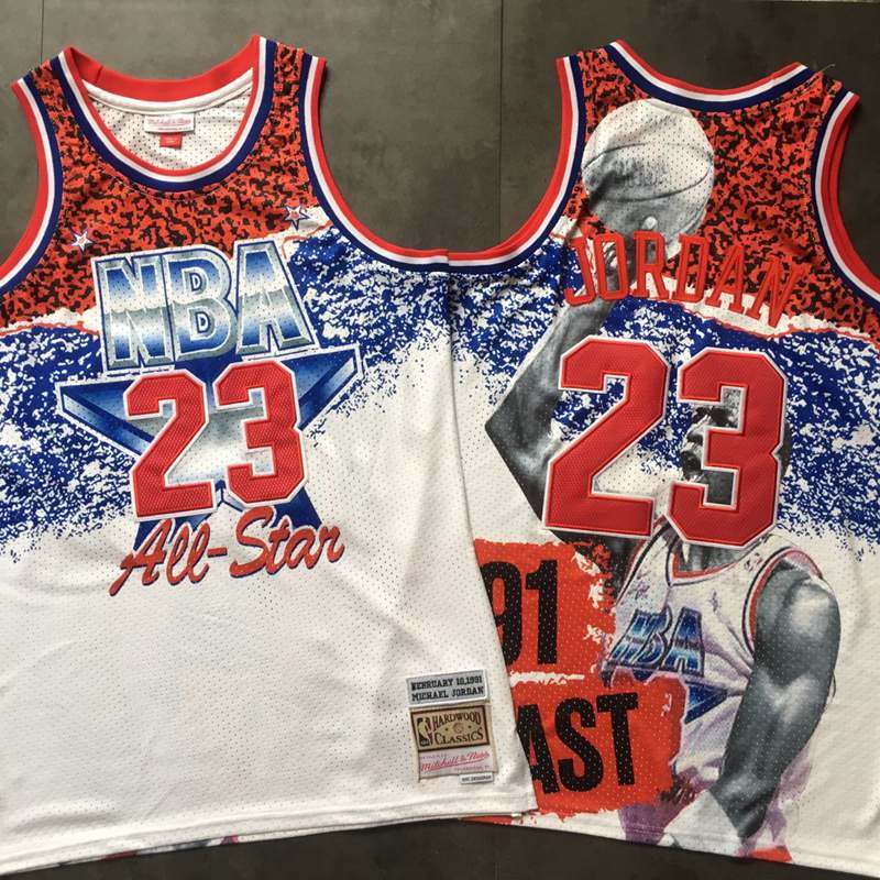 Chicago Bulls 1991 JORDAN #23 White All Star Classics Basketball Jersey (Closely Stitched)