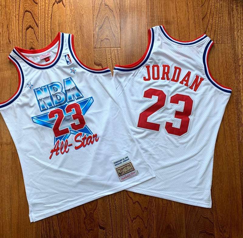 Chicago Bulls 1991 JORDAN #23 White All Star Classics Basketball Jersey 02 (Closely Stitched)