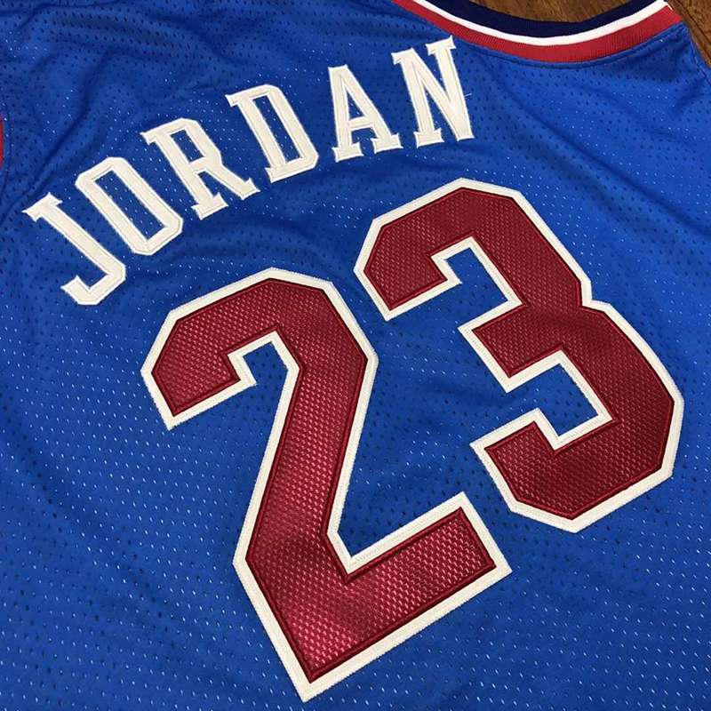 Chicago Bulls 1993 JORDAN #23 Blue All Star Classics Basketball Jersey (Closely Stitched)