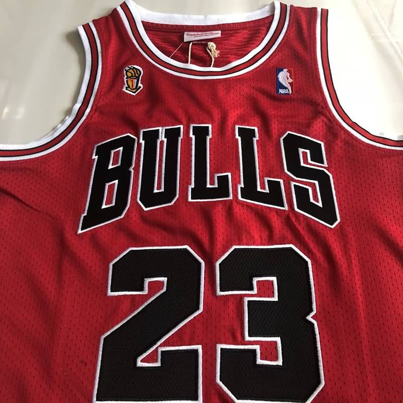 Chicago Bulls 1995/96 JORDAN #23 Red Champion Classics Basketball Jersey (Closely Stitched)