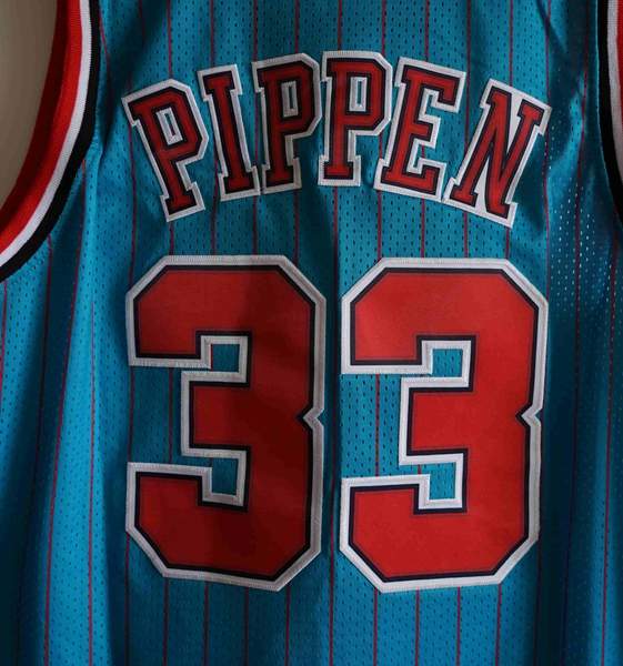 Chicago Bulls 1995/96 PIPPEN #33 Blue Classics Basketball Jersey (Stitched)