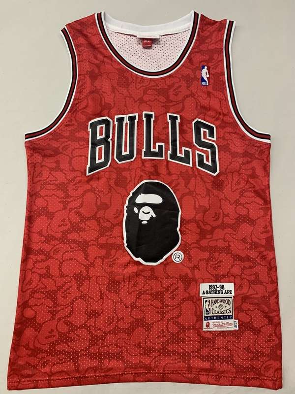 Chicago Bulls 1996/97 BAPE #93 Red Classics Basketball Jersey (Stitched)