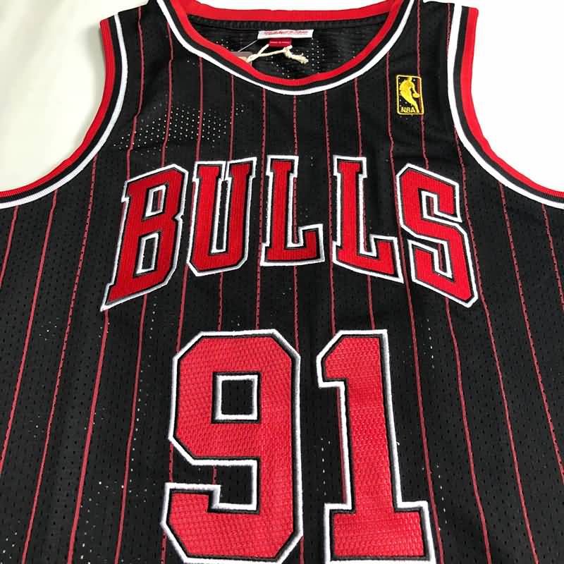 Chicago Bulls 1996/97 RODMAN #91 Black Classics Basketball Jersey (Closely Stitched)