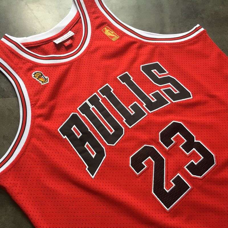 Chicago Bulls 1996/97 JORDAN #23 Red Champion Classics Basketball Jersey (Closely Stitched)