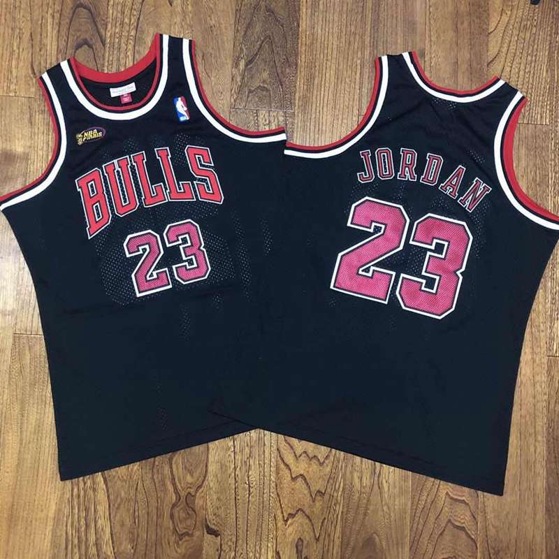 Chicago Bulls 1996/97 JORDAN #23 Black Finals Classics Basketball Jersey (Closely Stitched)