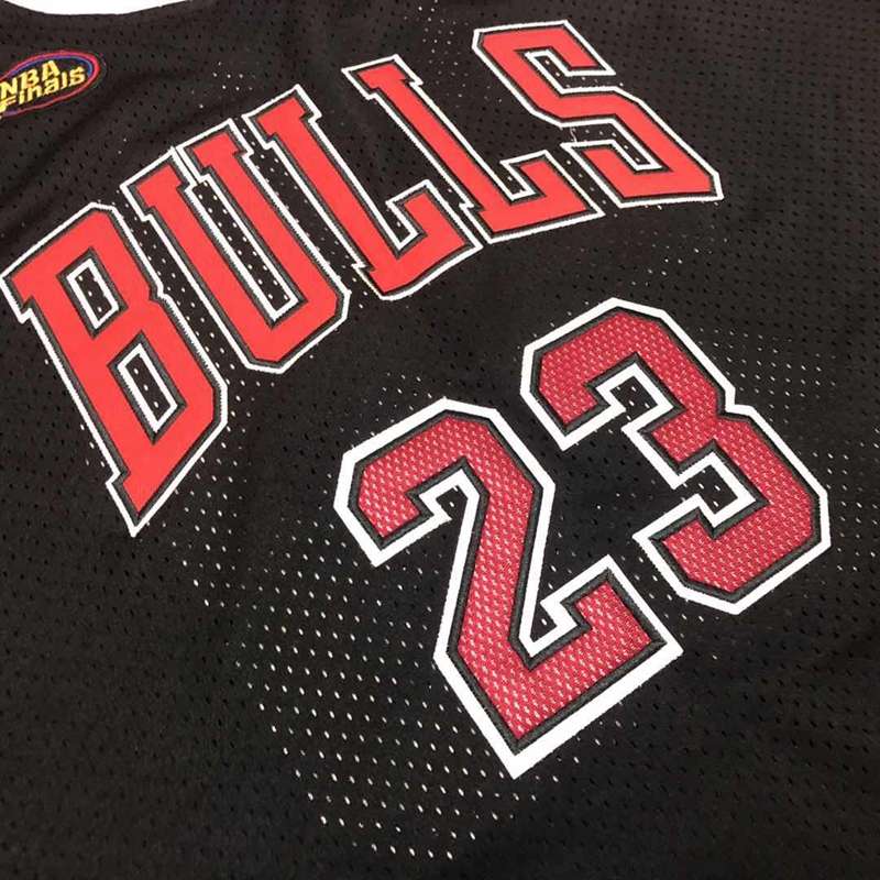 Chicago Bulls 1996/97 JORDAN #23 Black Finals Classics Basketball Jersey (Closely Stitched)