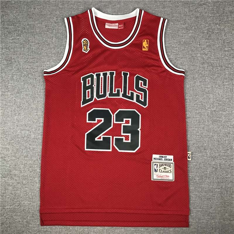 Chicago Bulls 1996/97 JORDAN #23 Red Champion Classics Basketball Jersey (Stitched)