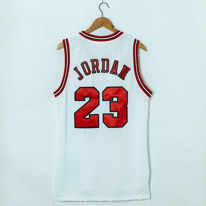 Chicago Bulls 1996/97 JORDAN #23 White Champion Classics Basketball Jersey (Stitched)