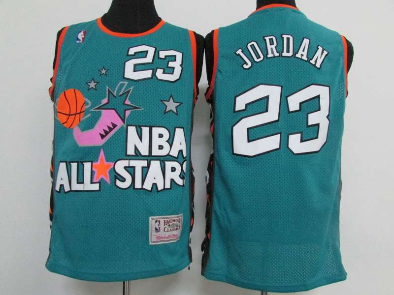 Chicago Bulls 1996 JORDAN #23 Green All Star Classics Basketball Jersey (Stitched)