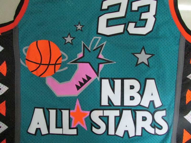 Chicago Bulls 1996 JORDAN #23 Green All Star Classics Basketball Jersey (Stitched)