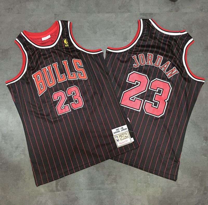 Chicago Bulls 1997/98 JORDAN #23 Black Classics Basketball Jersey (Closely Stitched)