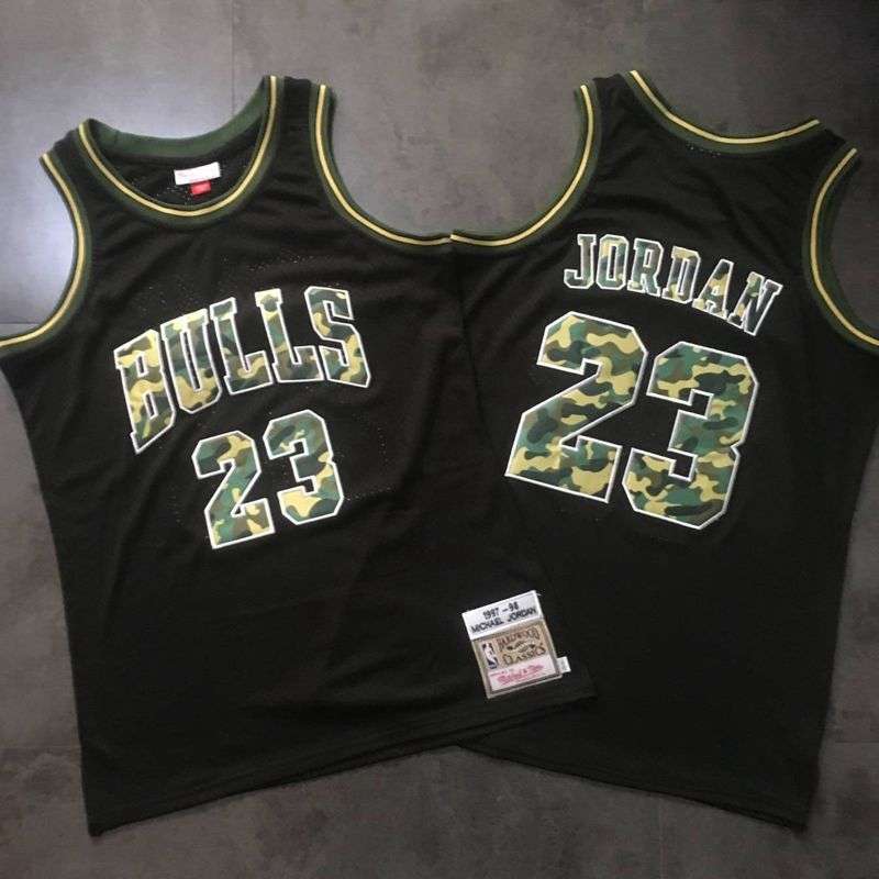 Chicago Bulls 1997/98 JORDAN #23 Black Classics Basketball Jersey 03 (Closely Stitched)