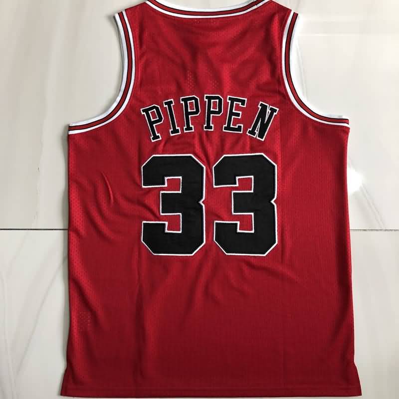 Chicago Bulls 1997/98 PIPPEN #33 Red Champion Classics Basketball Jersey (Closely Stitched)