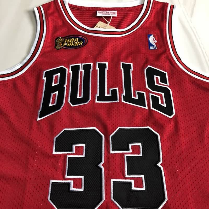 Chicago Bulls 1997/98 PIPPEN #33 Red Champion Classics Basketball Jersey (Closely Stitched)