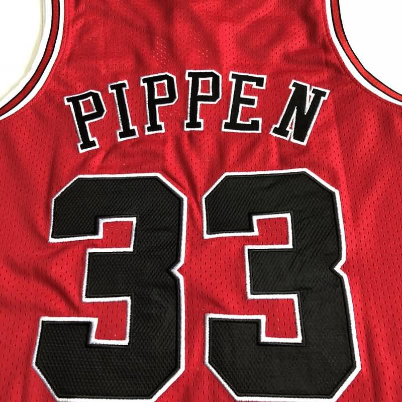 Chicago Bulls 1997/98 PIPPEN #33 Red Champion Classics Basketball Jersey (Closely Stitched)