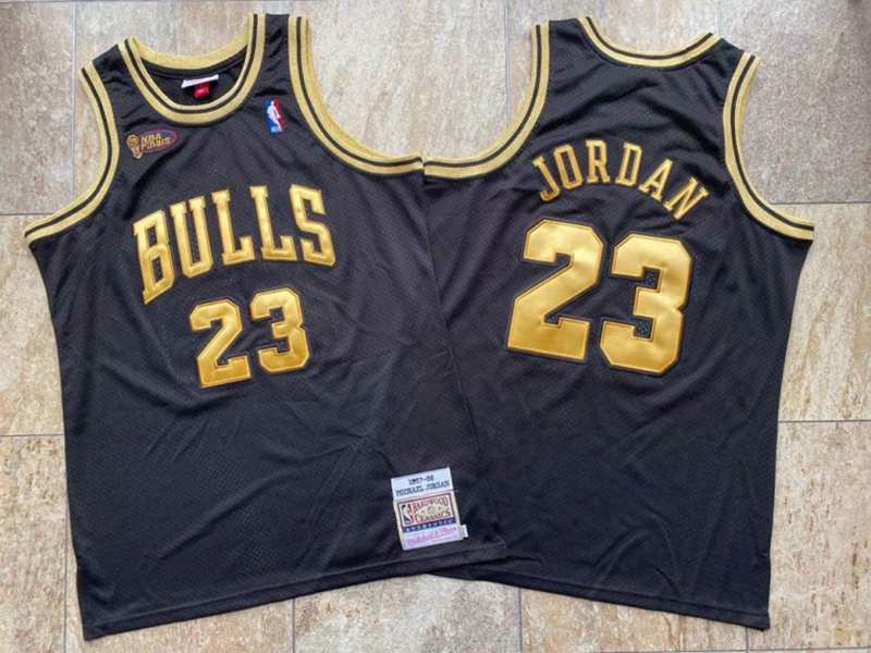 Chicago Bulls 1997/98 JORDAN #23 Black Finals Classics Basketball Jersey (Closely Stitched)