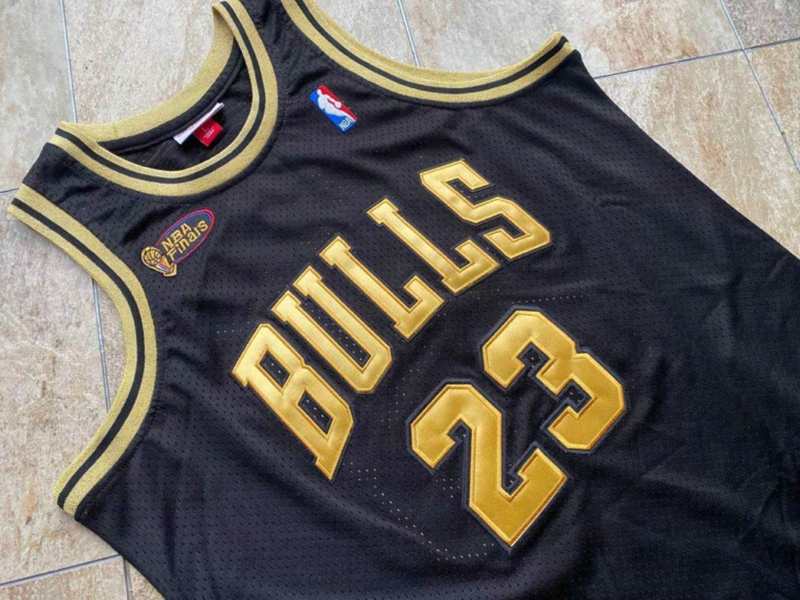 Chicago Bulls 1997/98 JORDAN #23 Black Finals Classics Basketball Jersey (Closely Stitched)