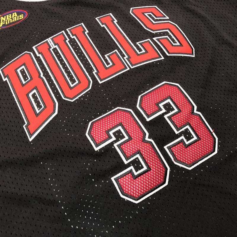 Chicago Bulls 1997/98 #33 PIPPEN Black Finals Classics Basketball Jersey (Closely Stitched)