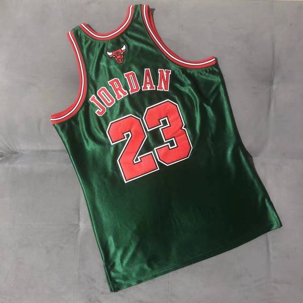 Chicago Bulls 1997/98 JORDAN #23 Green Classics Basketball Jersey 02 (Closely Stitched)