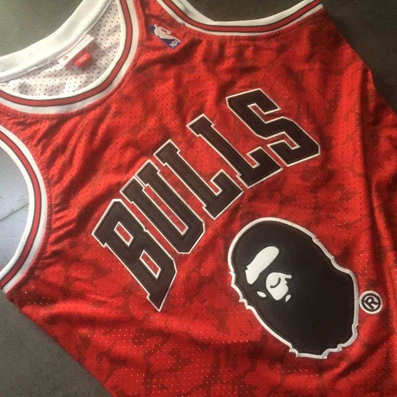 Chicago Bulls 1997/98 BAPE #93 Red Classics Basketball Jersey (Closely Stitched)