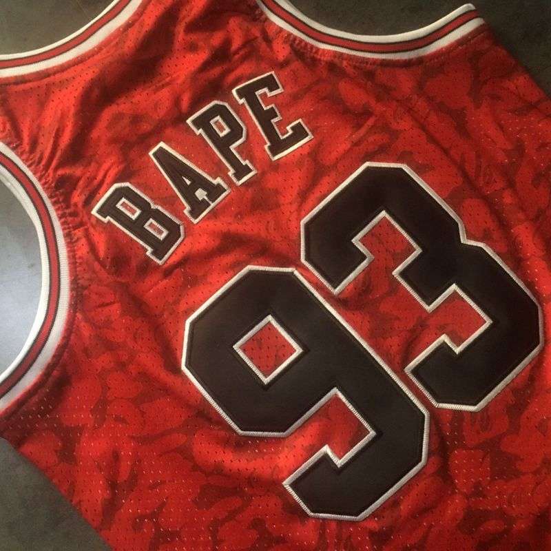 Chicago Bulls 1997/98 BAPE #93 Red Classics Basketball Jersey (Closely Stitched)